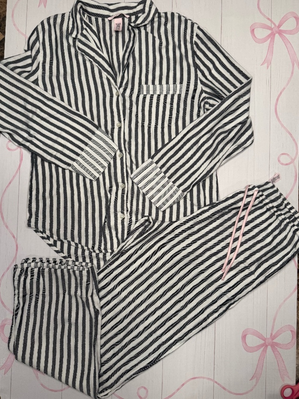 Victoria's Secret Stripe Pajama Set Size S